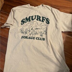 Smurfs Forage Club Graphic Tee size large
